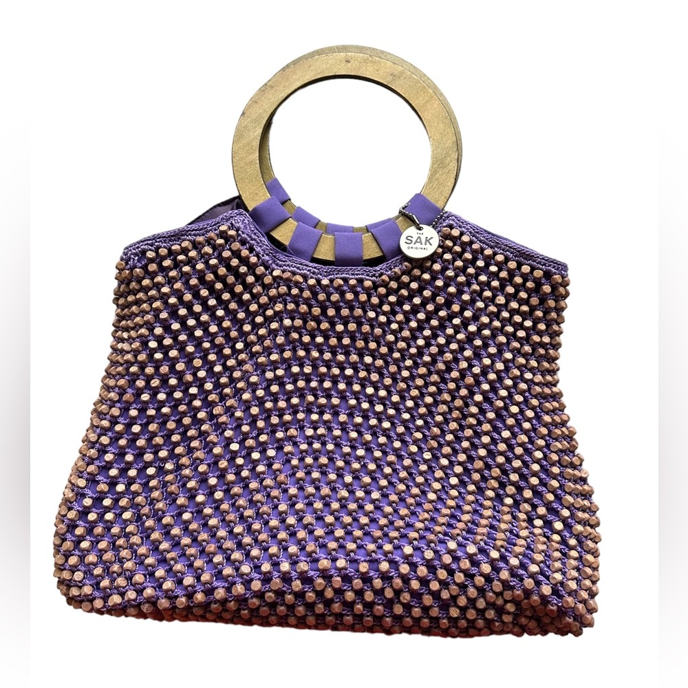 The Sak Boho Wooden Beaded Handle Hobo Bag